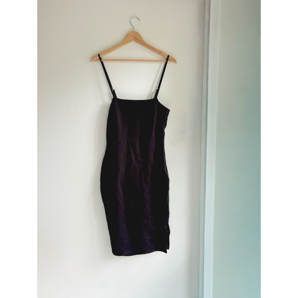 Lulus Paulina Black Bodycon Midi Dress Size Medium - Picture 2 of 7